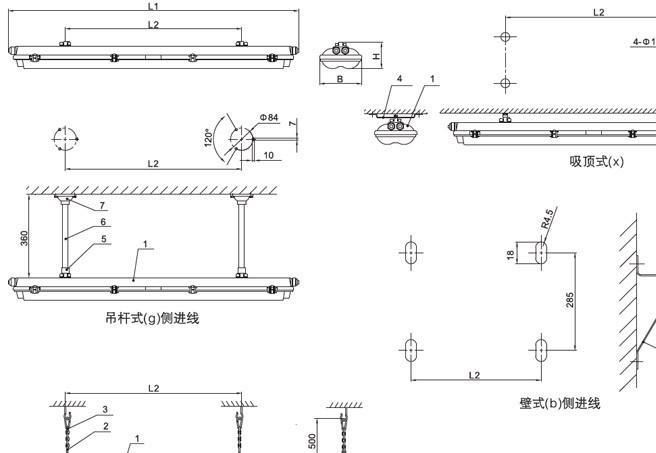 GFD6010防水防塵燈,GFD3010 三防熒光燈 全塑熒光燈示例圖4