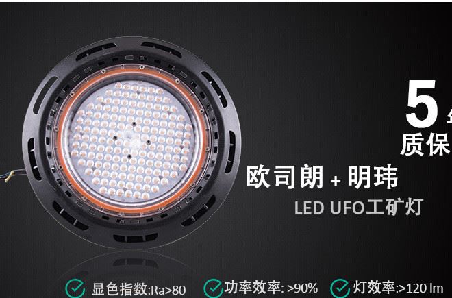 LED貼片式工礦燈投光燈工廠車間體育館室內(nèi)燈具100w160w240w示例圖2