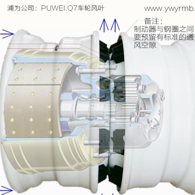 大巴客車防起火防失控22.5x9.0降溫鋼圈客車輪轂鋼圈示例圖13