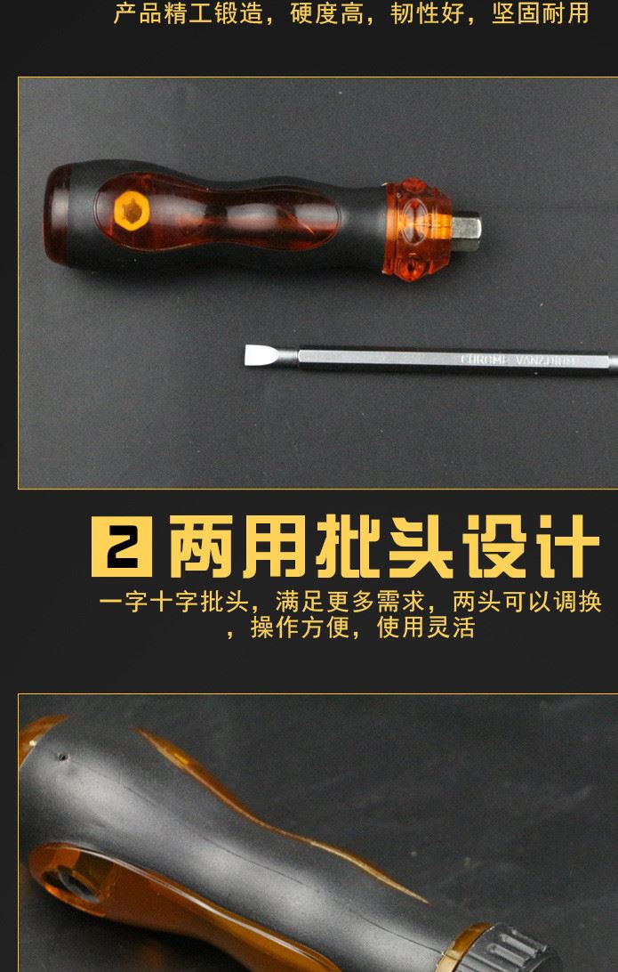 廠家批發(fā)透明螺絲刀伸縮 蘿卜頭螺絲刀 棘輪螺絲刀 兩用螺絲刀示例圖10