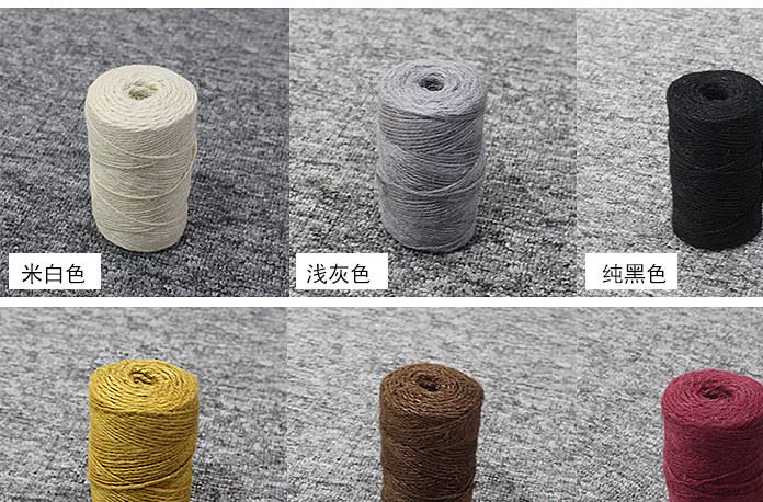 廠家直銷外貿50米100米彩色麻線2MM3股環保手工材料DIY麻繩示例圖12