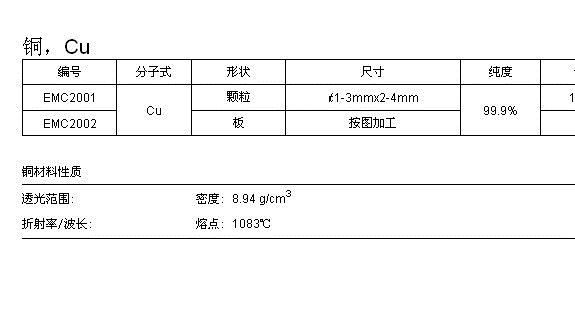 金屬銅  99.999%銅顆粒示例圖1