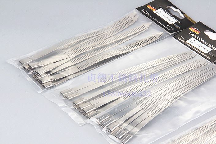 廠家直銷不銹鋼扎帶304卡扣式扎帶7*200船用電線電纜綁自鎖式扎帶示例圖6