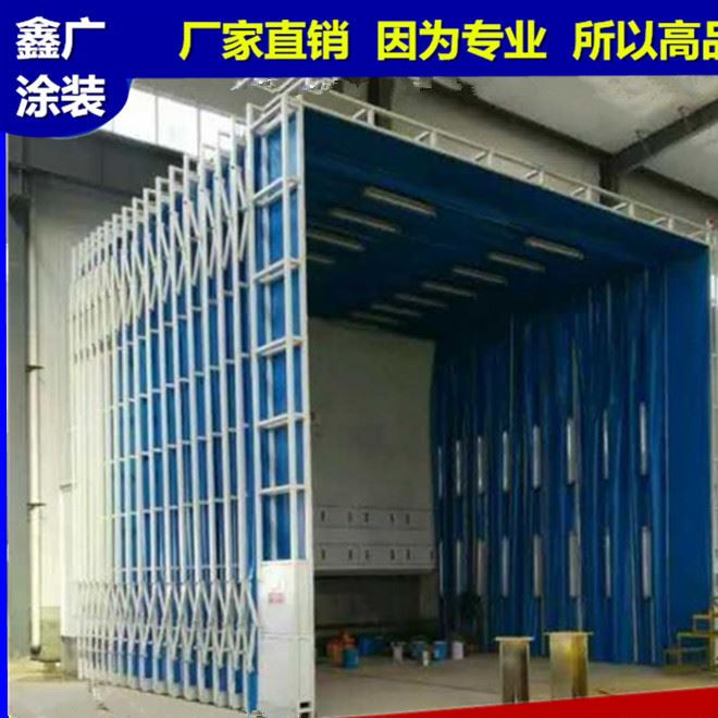 供應大型工件專用移動噴房 伸縮式噴漆房 干式環保噴漆伸縮房示例圖3