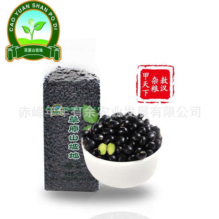 新貨內(nèi)蒙古黑豆 綠芯大黑豆農(nóng)家自產(chǎn)純天然五谷豆?jié){450g批發(fā)示例圖2