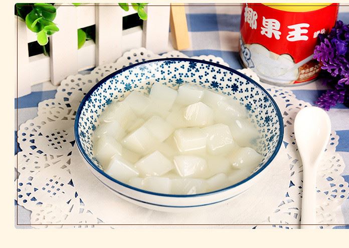 椰果王大果粒果肉水果罐頭飲料 福建特產(chǎn)休閑飲品零食品200g/罐示例圖7