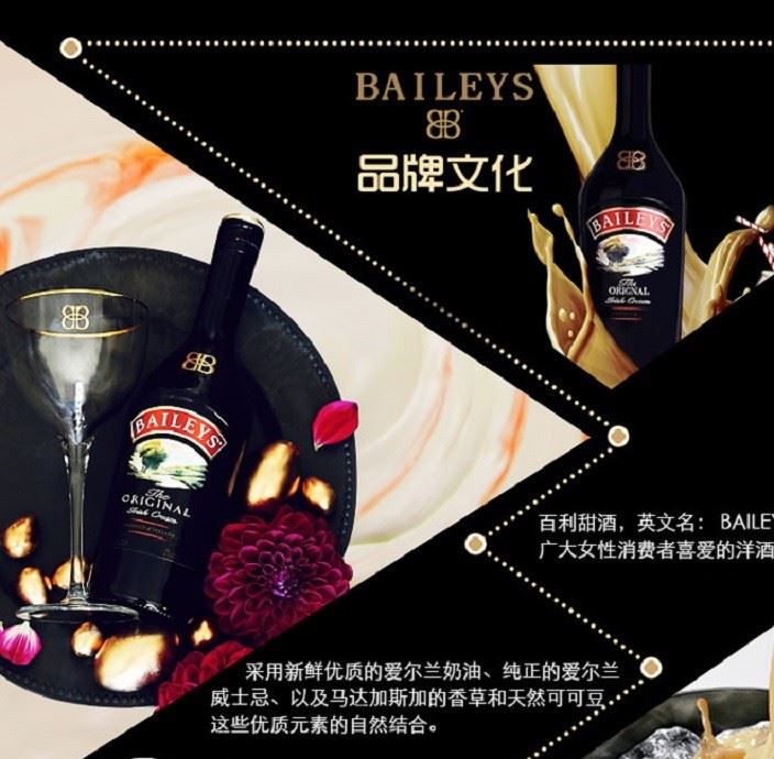 愛爾蘭洋酒 Baileys百利甜酒原味奶油利口酒力嬌酒雞尾酒基酒示例圖20