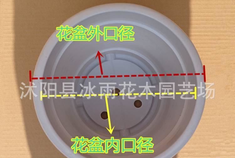 塑料花盆 圆形大号特大塑料花盆 园艺阳台花盘示例图1