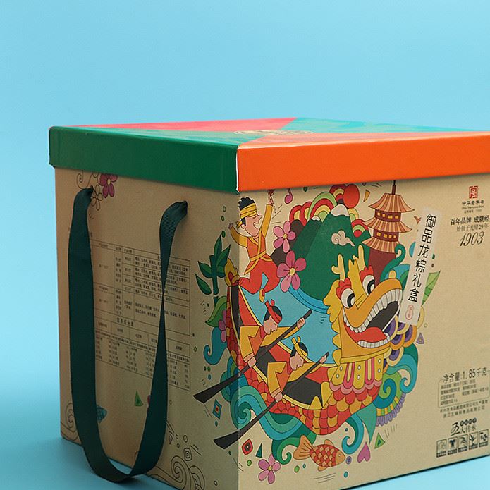 定制手提禮品月餅盒 天地蓋零食瓦楞盒 彩印月餅禮品盒 大禮包盒示例圖5