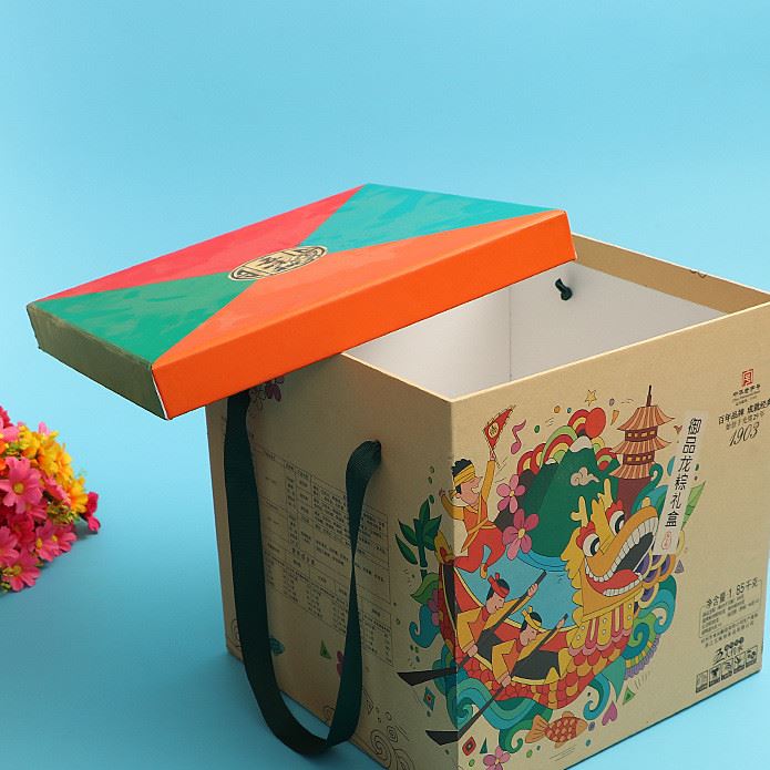 定制手提禮品月餅盒 天地蓋零食瓦楞盒 彩印月餅禮品盒 大禮包盒示例圖6