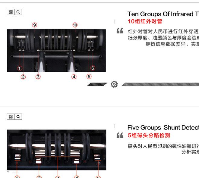 得力3919點驗鈔機小型家用便攜式智能示例圖7