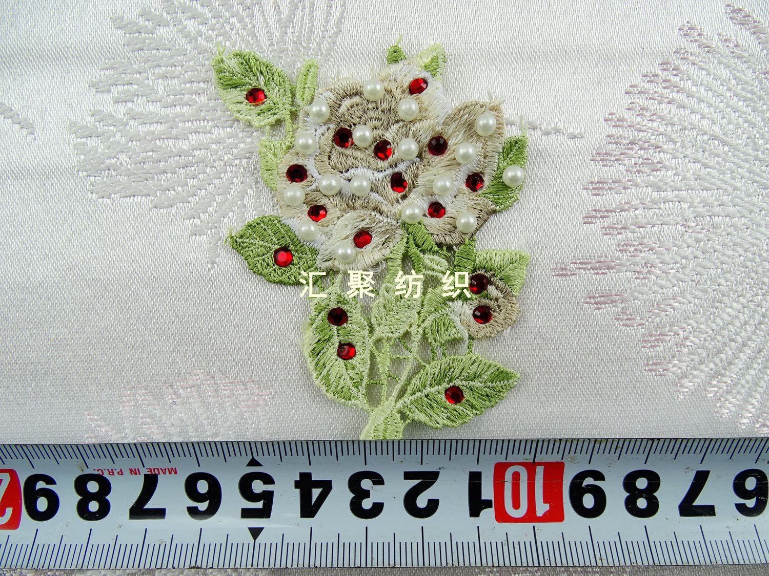 水溶繡燙鉆 服裝燙片花朵 服裝輔料 燙鉆燙圖 水溶繡花燙鉆示例圖7