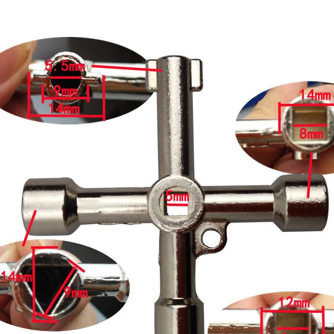 便攜多功能內(nèi)三角鑰匙扳手 電控柜  電梯 火車門水表閥門方孔鑰匙示例圖2