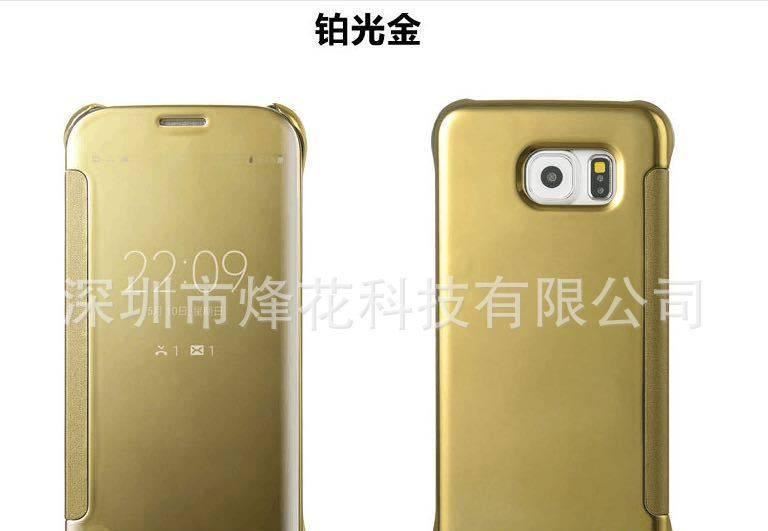 現(xiàn)貨三星s7電鍍鏡面皮套 s7 edge曲面智能翻蓋手機殼 s7手機套示例圖16