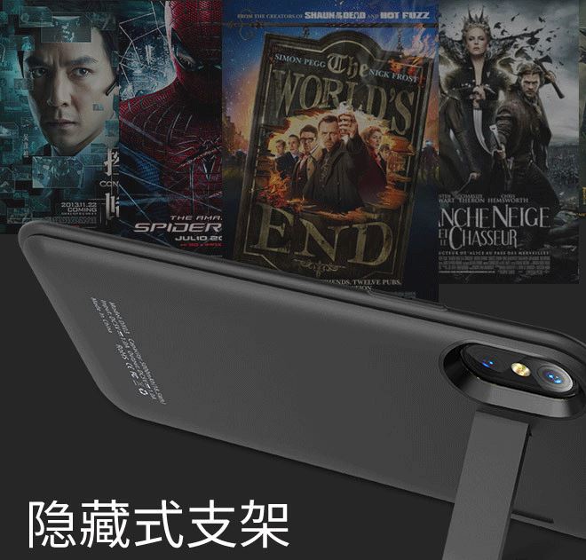 無(wú)線背夾電池iphone8/x充電寶LG移動(dòng)電源谷歌三星s6/7/8帶支架示例圖3