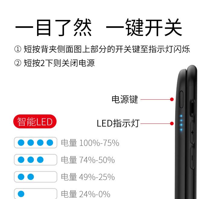 無(wú)線背夾電池iphone8/x充電寶LG移動(dòng)電源谷歌三星s6/7/8帶支架示例圖12