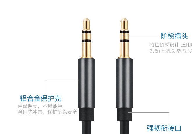 3.5mm公對公音頻線 3.5mm音響線 耳機線 aux銅芯線 aux車載音頻線示例圖4
