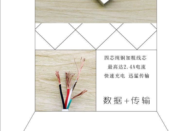 手機(jī)數(shù)據(jù)線 適用于蘋果7 iPhone6S 安卓通用迷彩皮革充電線 定制示例圖6