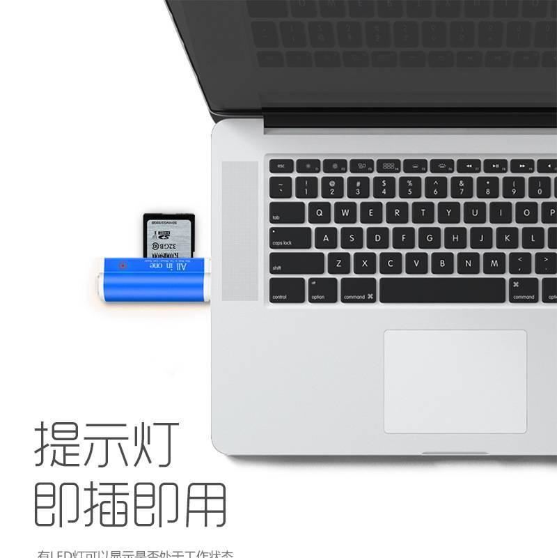 四合一多功能usb2.0讀卡器tf 批發(fā)多合一sd卡迷你鋁合金讀卡器示例圖7