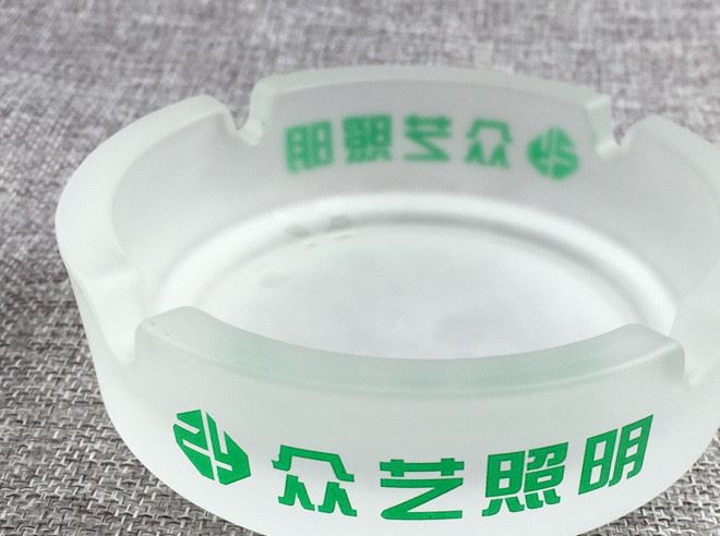 定做廣告玻璃煙灰缸磨砂煙灰缸廣告煙缸促銷禮品印字印LOGO示例圖4