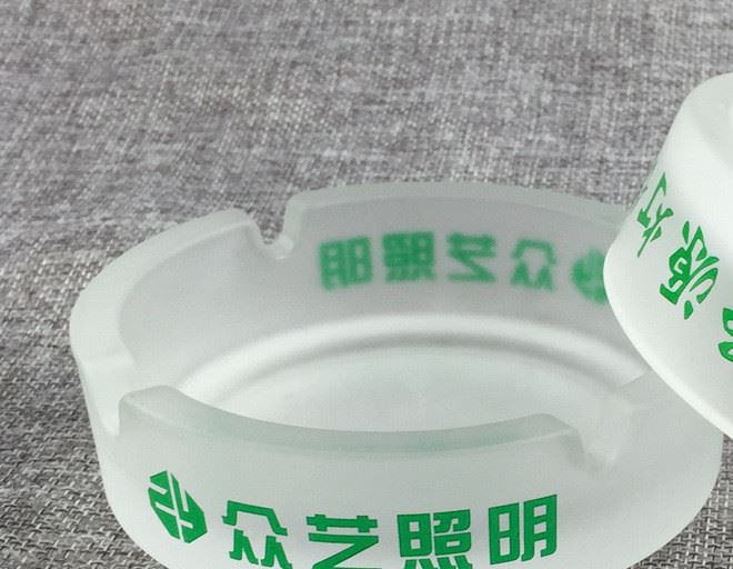 定做廣告玻璃煙灰缸磨砂煙灰缸廣告煙缸促銷禮品印字印LOGO示例圖5