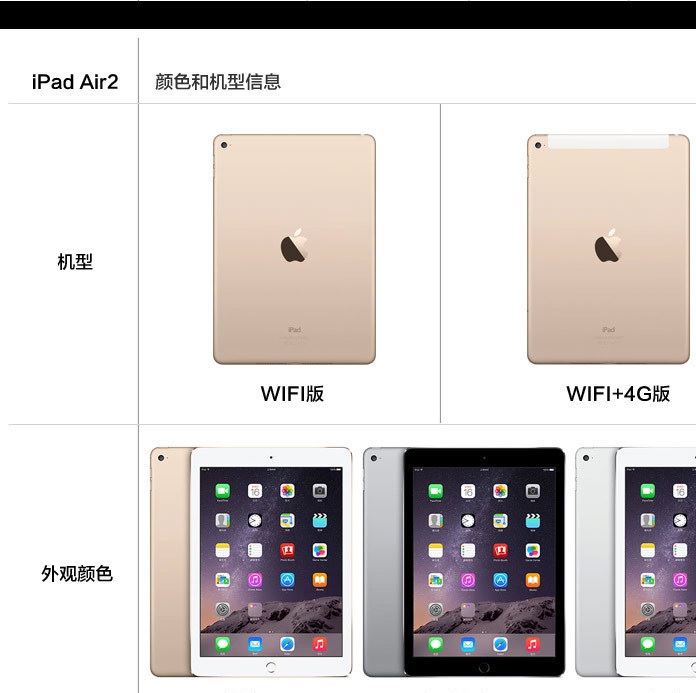 新款4g版 ipad air2 wifi 64gb ipad 6代平板电脑