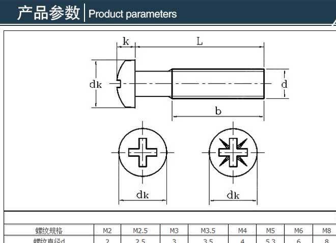 廠家直銷 304不銹鋼圓頭十字機(jī)螺釘/盤頭機(jī)絲/圓機(jī) M2M2.5 M3 M4示例圖41