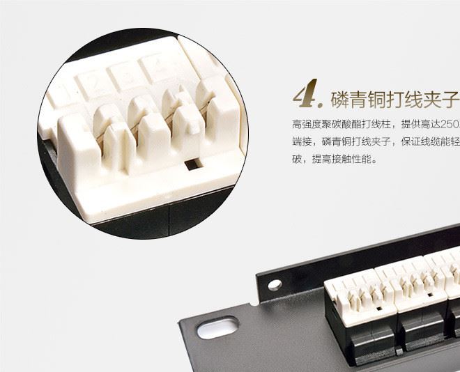 臺灣奧卡斯25口RJ45RJ11   水晶頭4芯語音電話模塊化機(jī)架式    配示例圖6