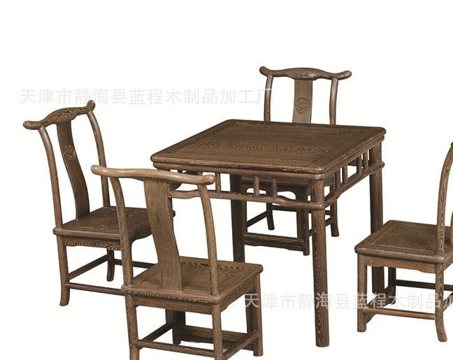 雞翅木官帽椅靠背椅小椅子書房桌椅五件套 紅木古典家具廠家直銷示例圖4
