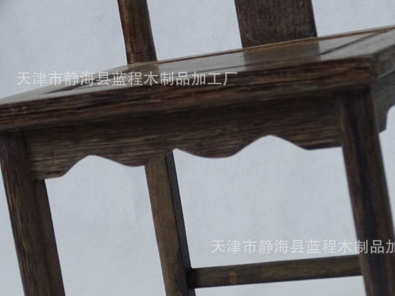 雞翅木官帽椅靠背椅小椅子書房桌椅五件套 紅木古典家具廠家直銷示例圖21