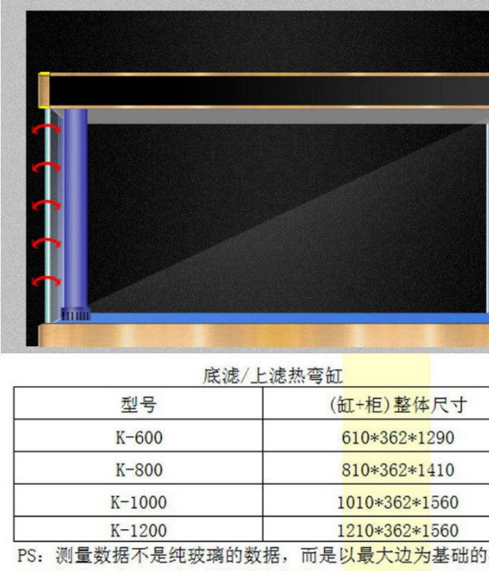 廠家直銷 生態底濾水族箱 水族用品 普通熱彎玻璃缸 大型玻璃 魚示例圖17