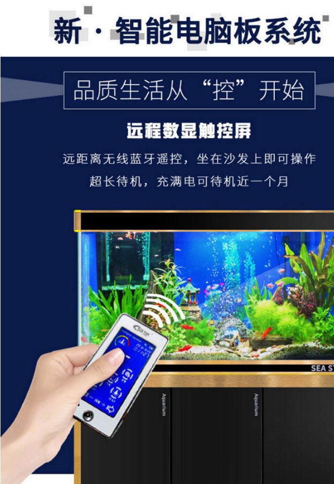 廠家直銷 生態底濾水族箱 水族用品 普通熱彎玻璃缸 大型玻璃 魚示例圖22