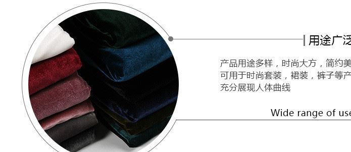 经编韩国绒 短毛绒布 金光密丝绒面料毛绒 运动服面料示例图11