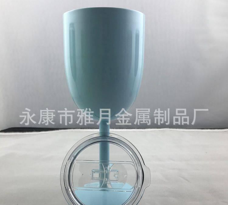 10z雙層高腳紅酒杯304不銹鋼雞尾酒杯保溫杯現(xiàn)貨一件代發(fā)示例圖2