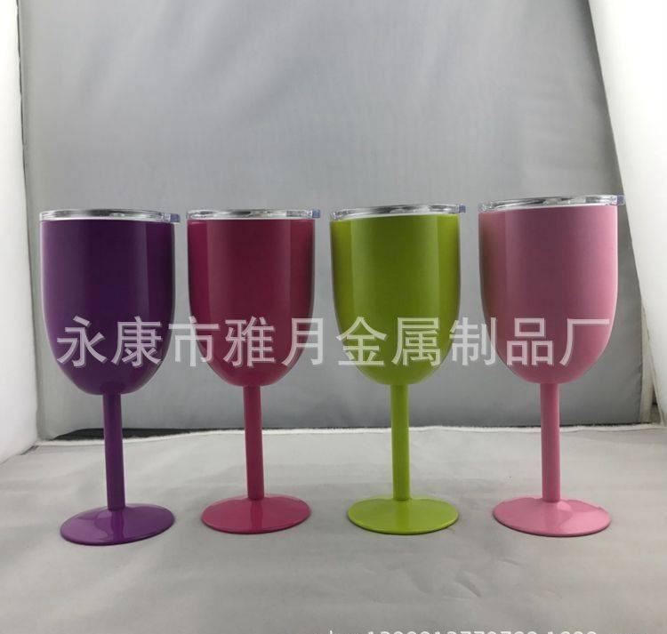 10z雙層高腳紅酒杯304不銹鋼雞尾酒杯保溫杯現(xiàn)貨一件代發(fā)示例圖3