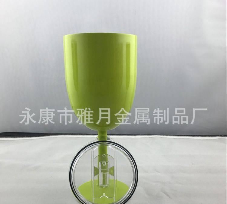 10z雙層高腳紅酒杯304不銹鋼雞尾酒杯保溫杯現(xiàn)貨一件代發(fā)示例圖7