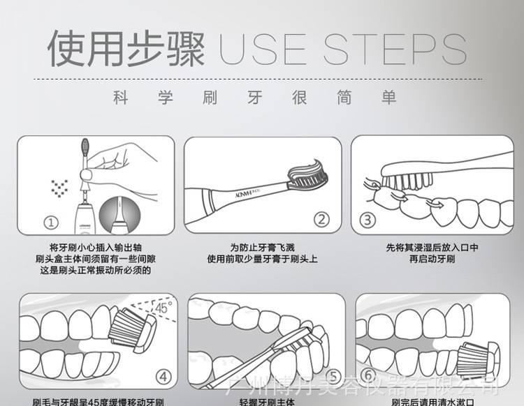 聲波牙刷智能電動牙刷USB充電聲波牙刷細軟毛5檔模式成人高效清潔示例圖14