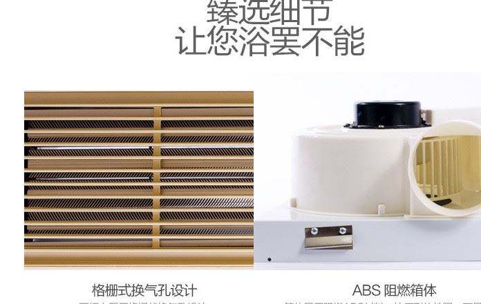 浴霸集成吊頂多功能風暖集成吊頂ptc超導浴霸 負離子空調型浴霸示例圖25