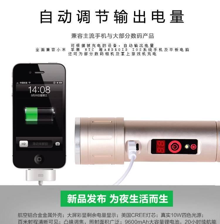 強(qiáng)光漁具夜釣燈3光源釣魚燈充電變焦垂釣 手電筒 戶外夜釣燈示例圖11