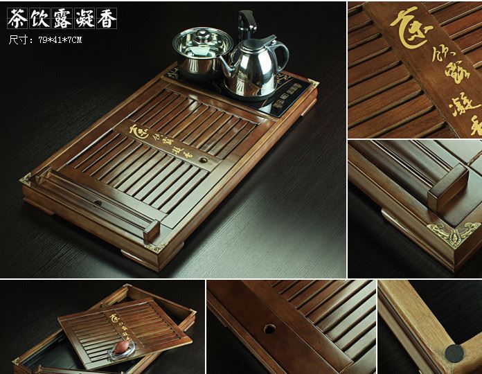 紫砂功夫茶具套裝  四合一電磁爐茶盤茶具套裝 特價批發(fā)供應(yīng)示例圖3