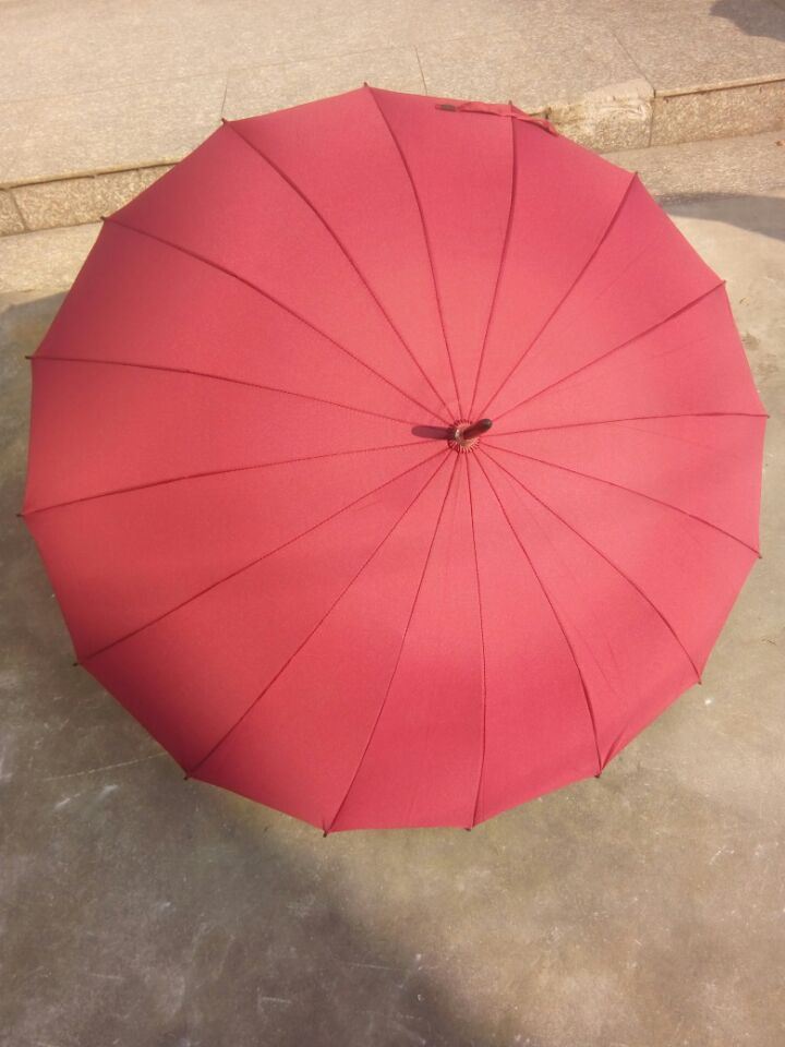 雨傘廠家定制色廣告傘印logo定做16開直桿晴雨長柄自動傘禮品傘示例圖1