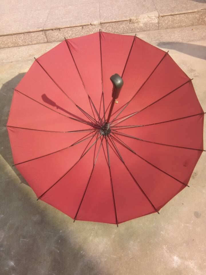 雨傘廠家定制色廣告傘印logo定做16開直桿晴雨長柄自動傘禮品傘示例圖2