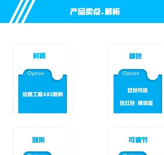 多用途一体式玻璃刮窗器 擦窗器 窗刷 清洁瓷砖地板刮 双面玻璃擦示例图8