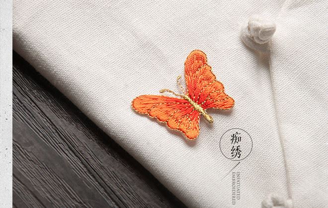 金線蝴蝶包邊刺繡小號多色布貼衣服補丁貼DIY補洞裝飾貼花燙背膠示例圖19