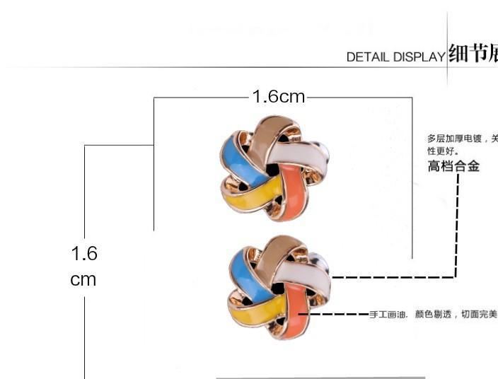 925耳釘女韓國可愛螺旋花朵耳環(huán)韓版時尚復(fù)古夸張耳飾品批發(fā)地推示例圖2