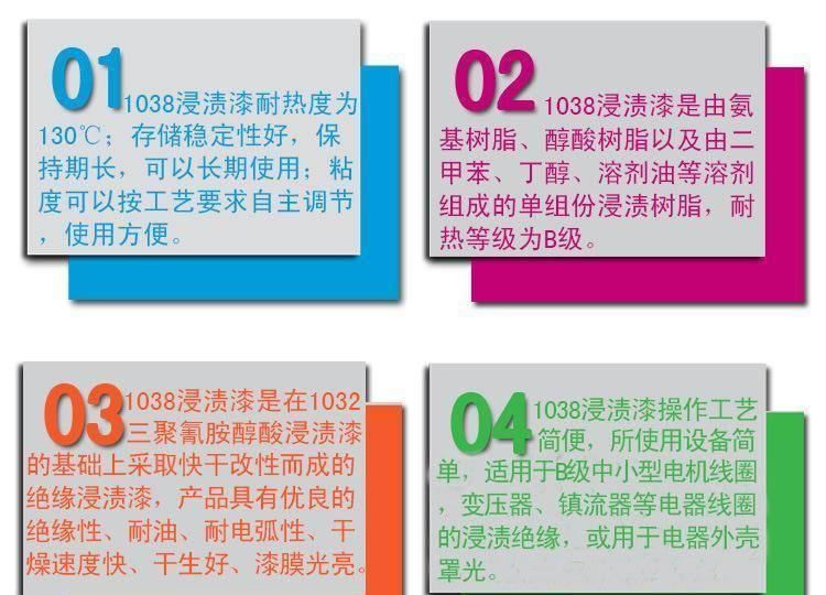 电工绝缘漆1038电机绝缘漆 快干绝缘漆 有溶剂绝缘漆  B级示例图8