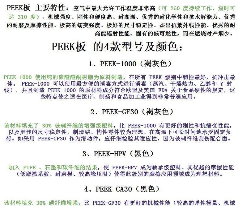 德國PEEK板 PEEK棒 本色PEEK材料 聚醚醚酮板 耐磨 高溫塑料棒板示例圖1