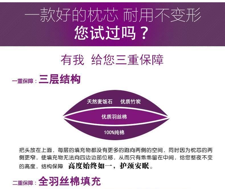 麥飯石竹炭枕芯廠家直銷夏天涼枕頭護(hù)頸椎成人單人保健枕頭示例圖8