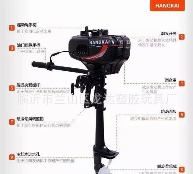 廠家直銷釣魚船舷外 船用推進器沖鋒舟皮劃艇電動馬達掛機螺旋示例圖11
