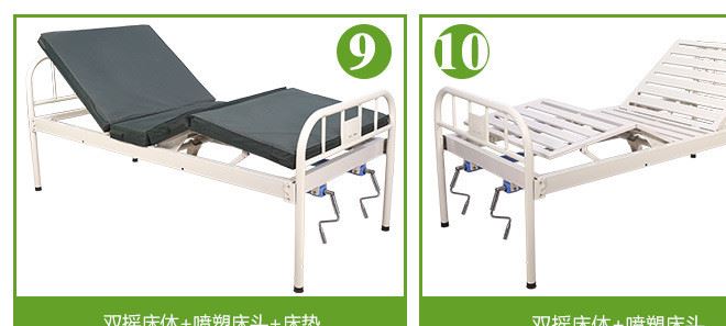 沖孔單搖床直銷 ABS單搖雙搖多功能病床 護(hù)理床示例圖17